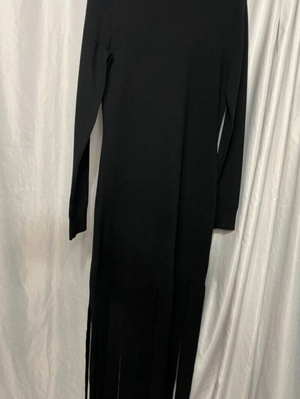 Michael Kors Collection Black Merino Streamer Dress Medium - Picture 4 of 16